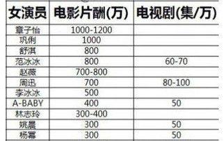 2014明星身价排行榜,揭秘娱乐圈顶级收入明星